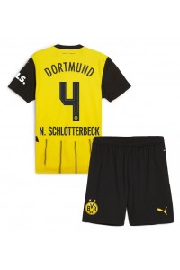 Borussia Dortmund Nico Schlotterbeck #4 Babytruitje Thuis tenue Kind 2024-25 Korte Mouw (+ Korte broeken)